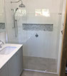 Custom renovation bathroom glass shower screen